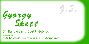 gyorgy spett business card